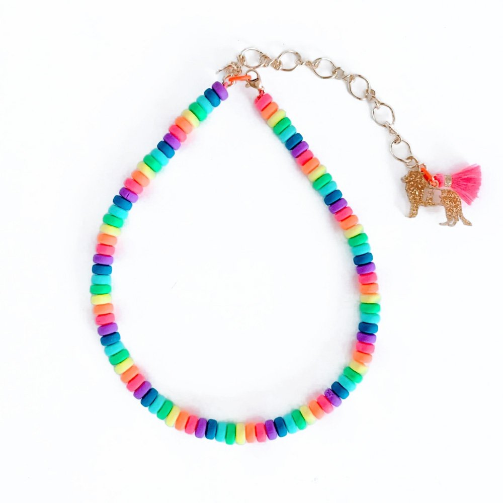 Feestbeest Rainbow korte ketting